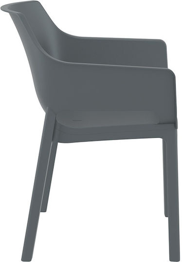 Outdoor Chair Polypropylene Dora Dark Grey 58x59x80cm