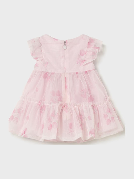 Mayoral Mädchenkleid Ärmelloses Tüll Rosa Baby