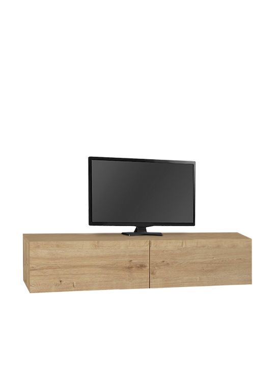 TV Stand Aristo with LED Lighting Brown L135xD31.6xH25cm