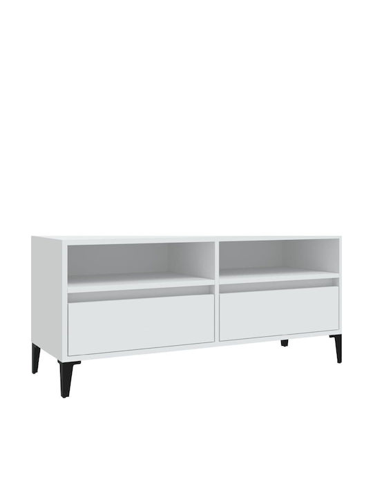 White TV Stand L100xD34.5xH44.5cm