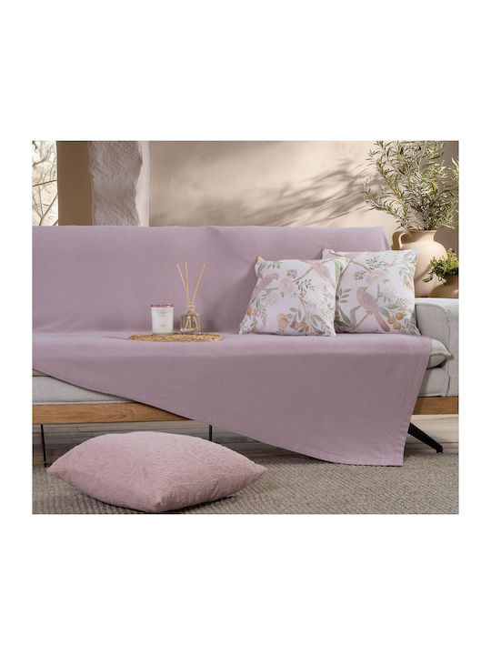 Nef-Nef Homeware Betty Sofa Throw 2 Seater Jacquard 180x250cm Lilac