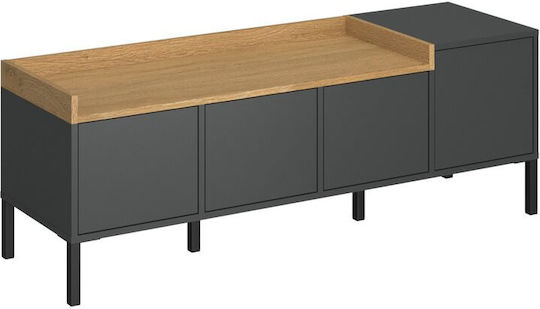 Beril Επιδαπέδιο Ανθρακί / Χρυσό 138.6x42x49.8εκ.