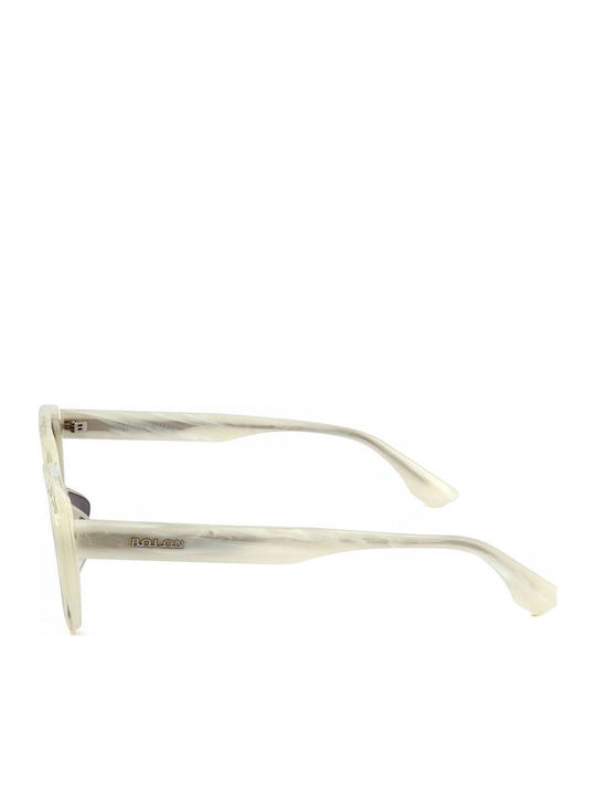 Bolon Unisex Sunglasses with White Plastic Frame BL3039A91