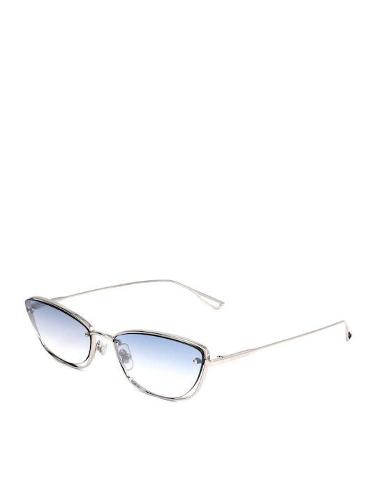 Bolon Femei Ochelari de soare cu Argint Rame metalice Cadru și Albastru deschis Ochelari de soare Lentilă BL7092B91