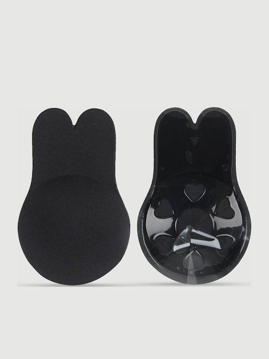 Black Strapless Women Rabbit Ear Breast Lift Up