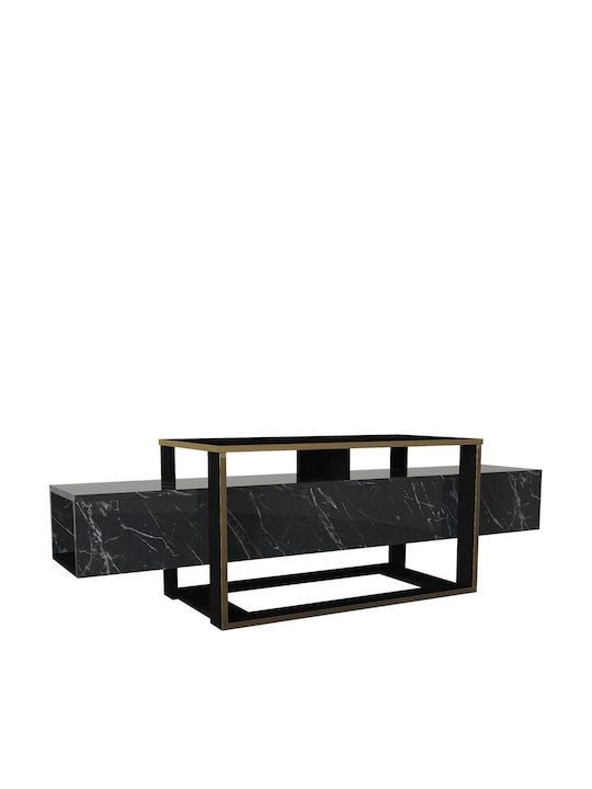 Stand TV Levitha Negru L160xA50xÎ46cm