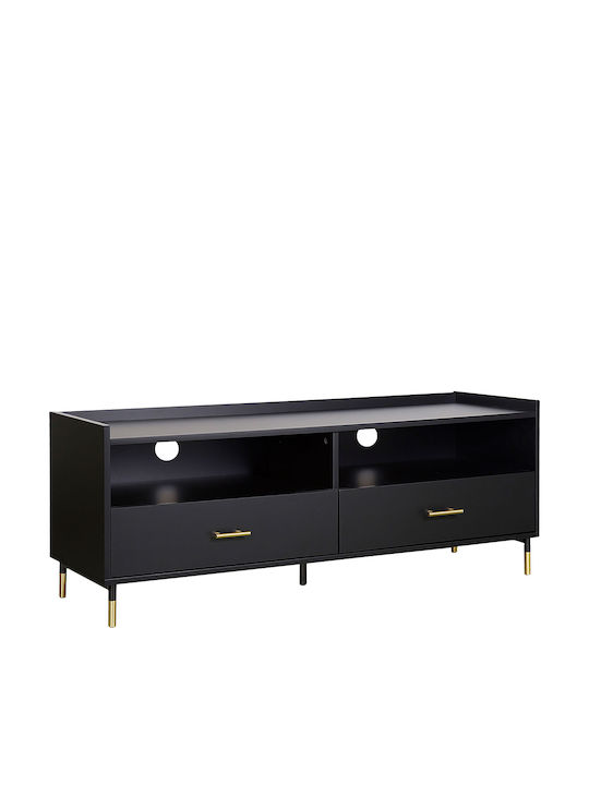 TV Stand A-S Tedy Black M120xD40xH46.7cm