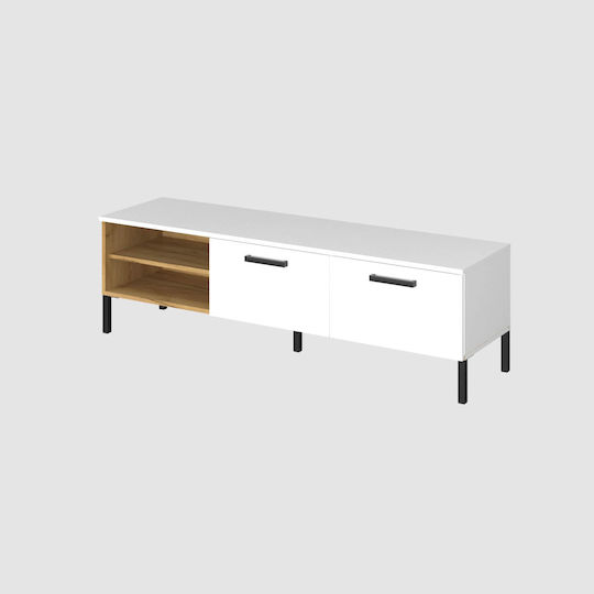 Santes Floor-standing Gold Oak / White 155x42x45.7 cm