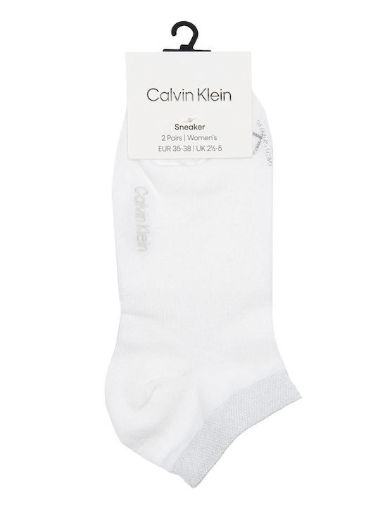 Calvin Klein Damen Socken Weiße 2er Pack