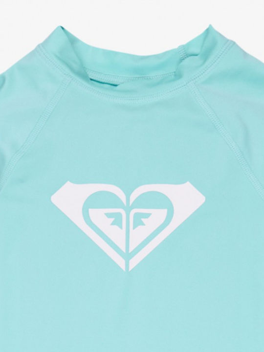 Roxy Whole Hearted Kids Swimwear Rashguard With Long Sleeve Turquoise