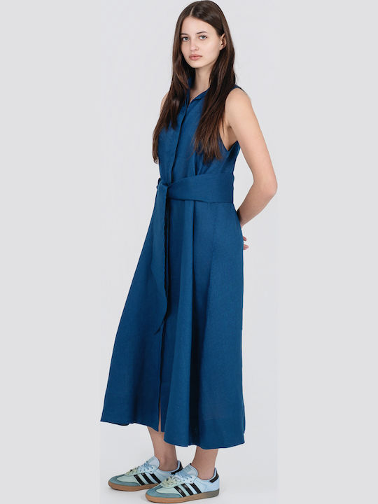 Summer Shirt Dress Blue