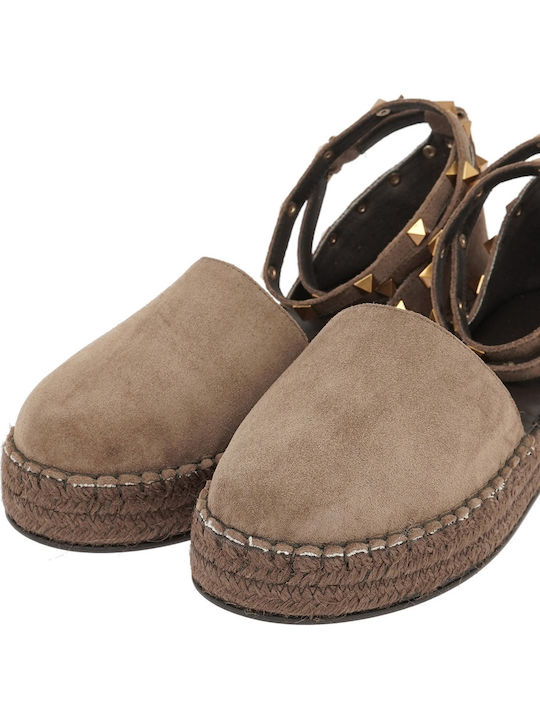 Women's Platforms In Tabac Brown Espadrille Style