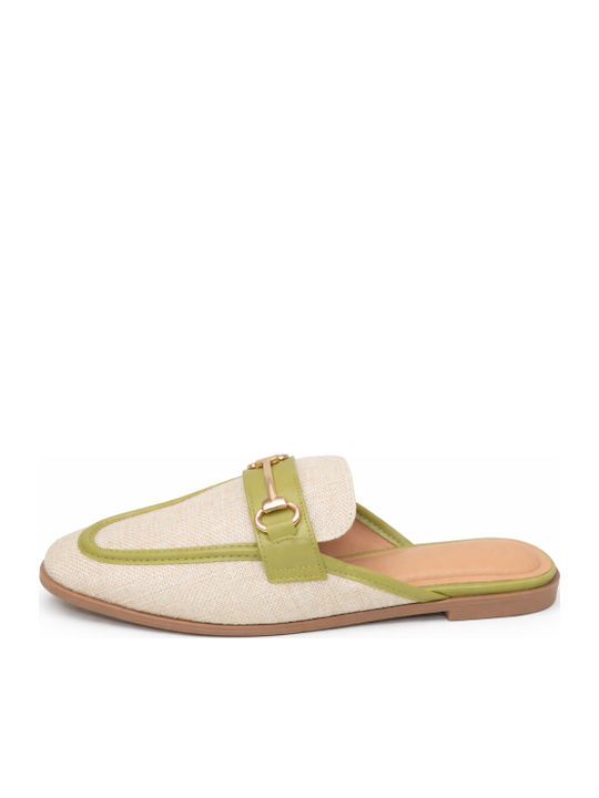Flat Mules in Green Colour SB-C-755-26ML-PRAS