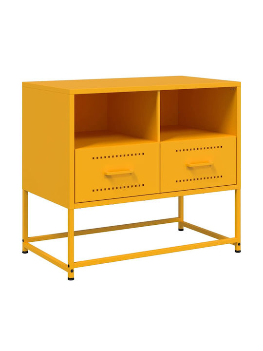 Metal TV Stand Mustard Yellow M68xD39xH60.5cm