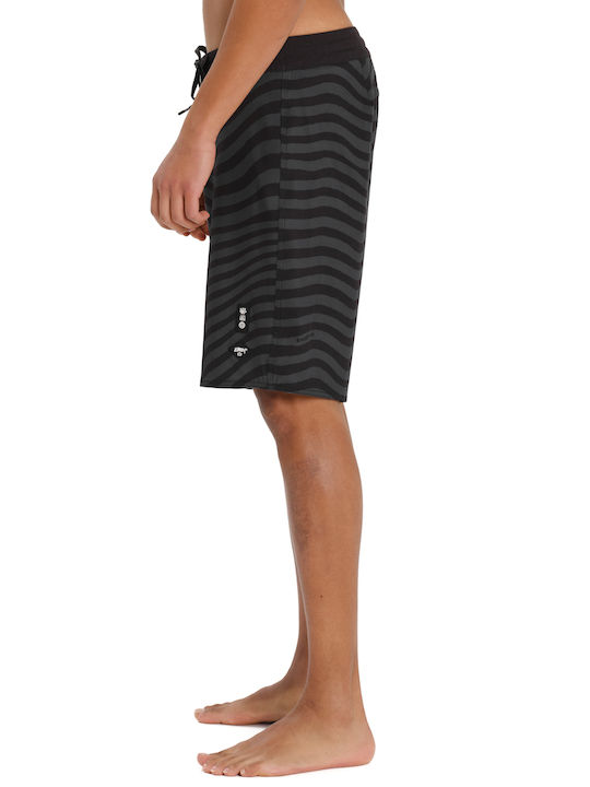 Men's Swimwear Bermuda Black with Patterns