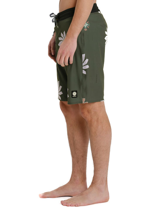 Costum De Baie Bărbați Bermude Verzi Cu Model