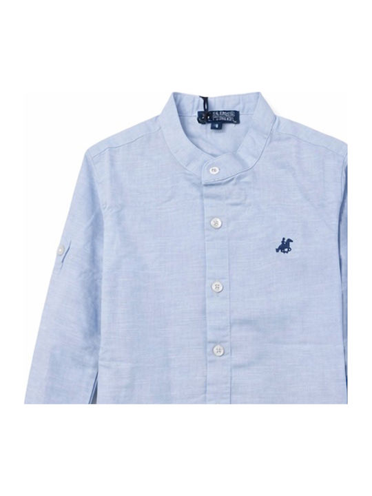 Tricou Pentru Copii Mânecă Lungă Albastru Deschis