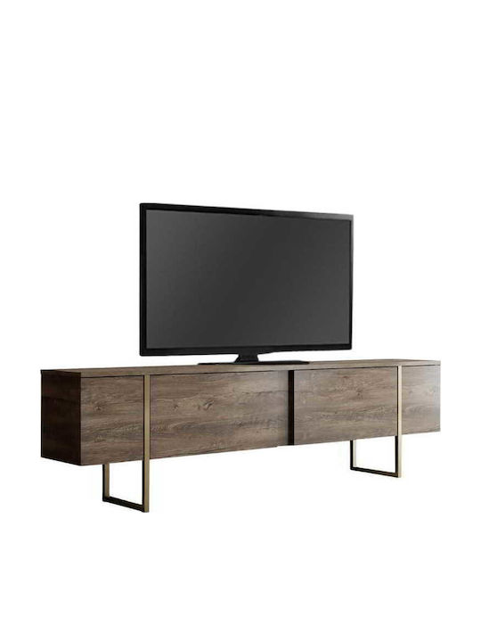 Stand TV Luxe Culoare Nuc - Auriu L180xA30xÎ50cm