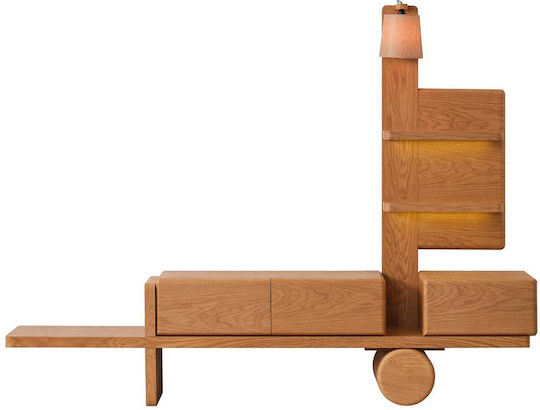 Lilyum Bodenstehend Braune TV-Ständer 240x48x160cm