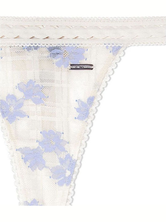 Γυναικείο String Ivory Blue Floral