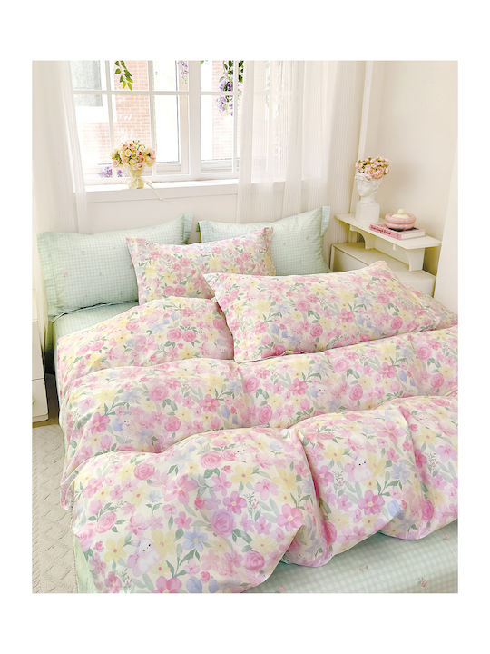 Rythmos Aireys Spirit Bed Sheets Set Super-Double 230x260cm Green (4pcs)