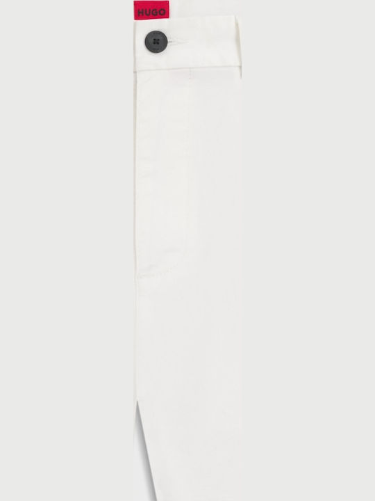David251d Trousers in Slim Fit White