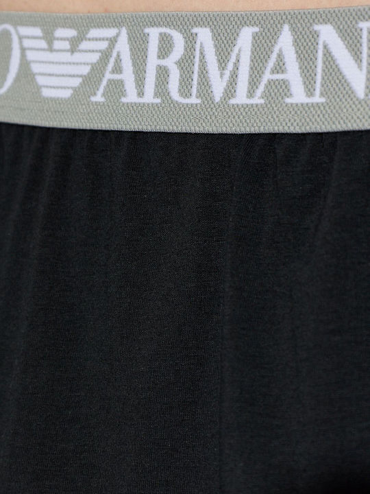 Emporio Armani Winter Men's Pyjama Grey Melange-black