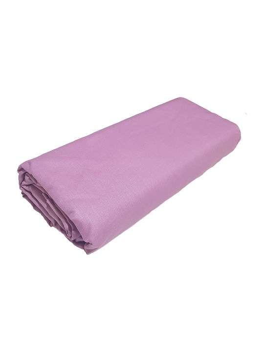 Le Blanc Sheet Double with Elastic 150x200+20cm. Cotton Line Lilac