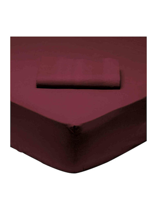 Das Home Sheet Super-Double 230x260cm. Best 1014 Burgundy