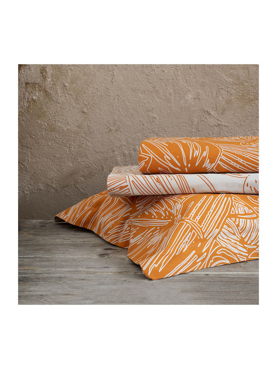 Nima Bettwäsche-Set King Size 270x280cm. Arbust Deep Orange 4Stück