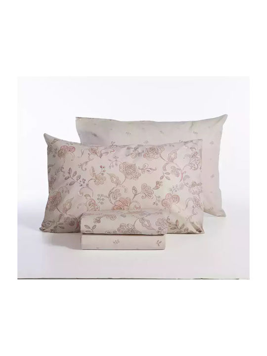Nef-Nef Homeware Сет Чаршафи с Ластик 160x200+35см. Carena L.grey 4бр