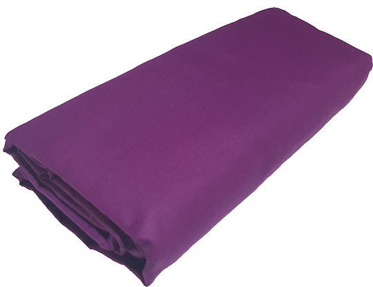 Le Blanc Bettlaken für Einzelbett mit Gummiband 100x200+20cm. Cotton Line Purple