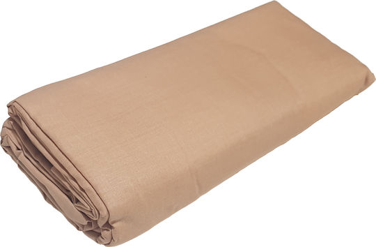 Le Blanc Cotton Line Σεντόνι Διπλό με Λάστιχο 150x200+20εκ. Μπέζ