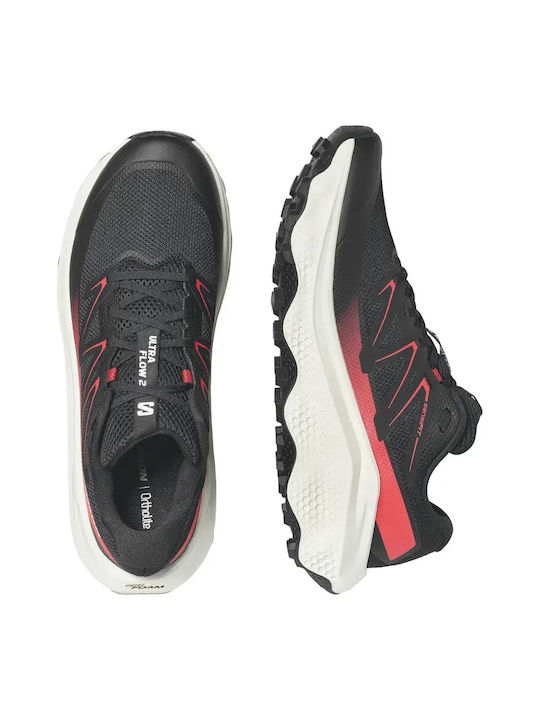 Ultra Flow 2 Men's Sport Shoes Trail Running Waterproof with Gore-Tex Membrane Black / Vanilla Ice / Fiery Red