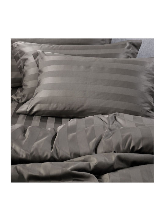 Down Town Home Sheet Sets Queen 245x270cm. Dark Grey 4pcs