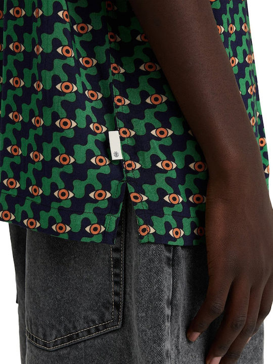 Resort Short Sleeve Shirt in Wide Fit Green
