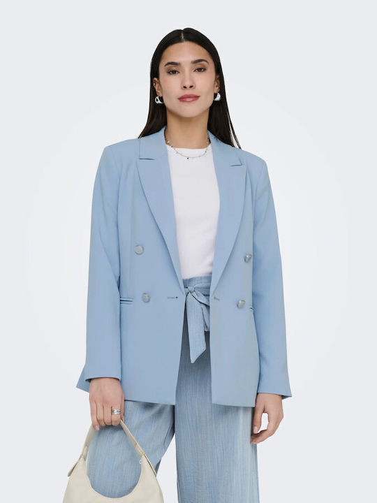 Only Дълго Дамско Строено Сако Soft Chambray