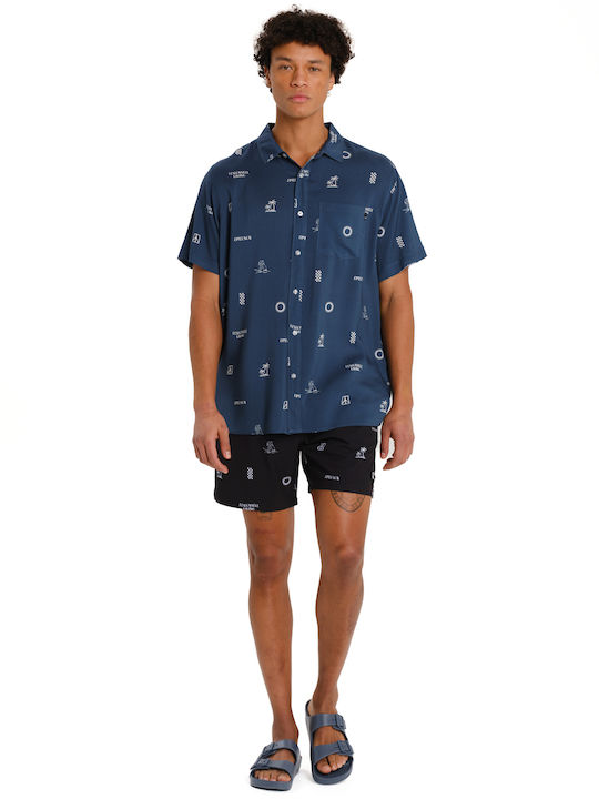 Short Sleeve Shirt in Regular Fit Blue