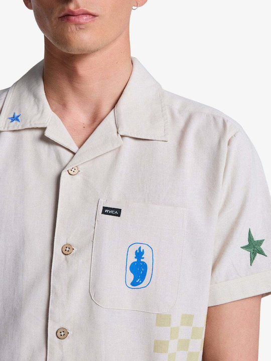 Short Sleeve Linen Shirt Moonbeam