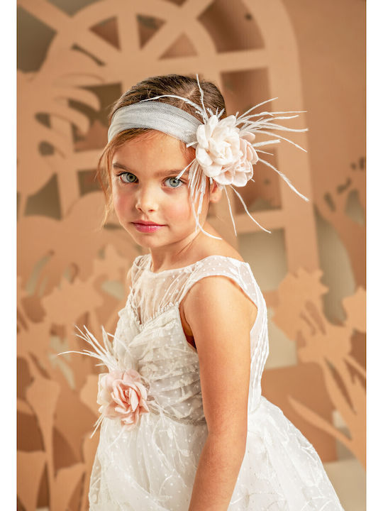 Baby Bloom White Baptism Dress Made of Tulle