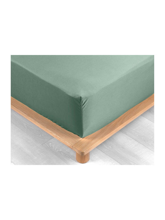 Douceur d'Intérieur Percaline Σεντόνι Μονό με Λάστιχο 90x190εκ. Lime Green