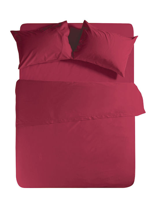 Nef-Nef Homeware Sheet Super-Double 240x270cm. Basic 970 Bordo