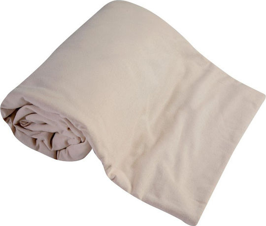 Nef-Nef Homeware Sheet Super-Double with Elastic 160x200+30cm. Jersey 730 Beige