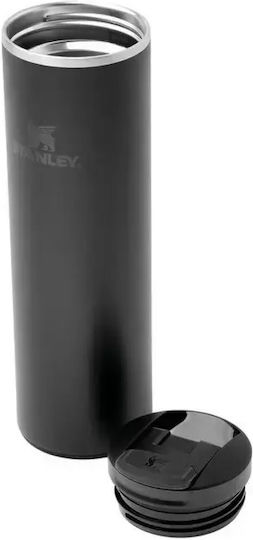 Stanley Transit Fliptop Ποτήρι Θερμός Ανοξείδωτο BPA Free 470ml Black 2.0