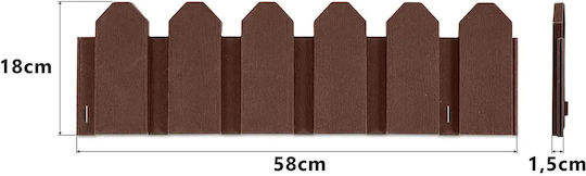 Smartic Gardă Vie De Grădină Metalică Maro 58x18cm 8 Bucăți