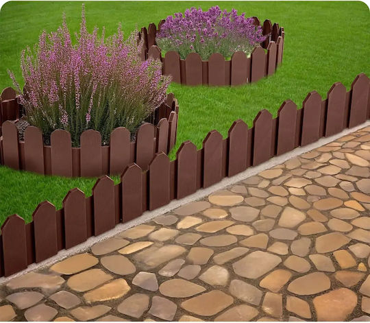 Smartic Gardă Vie De Grădină Metalică Maro 58x18cm 8 Bucăți