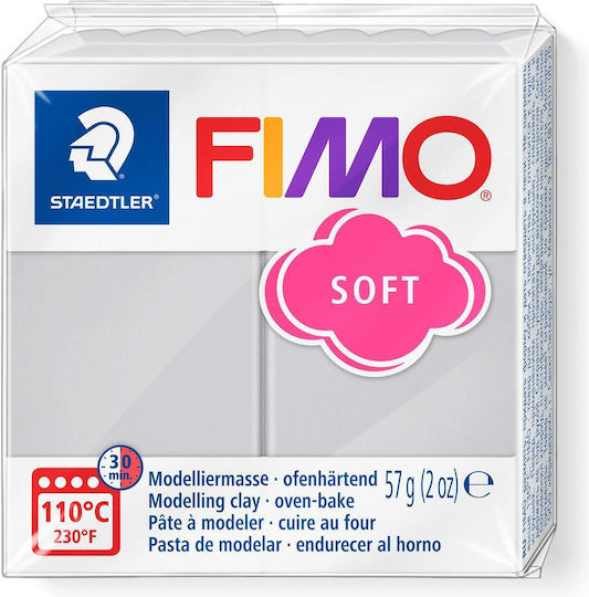 Staedtler Fimo Soft Πολυμερικός Πηλός Γκρι 57gr