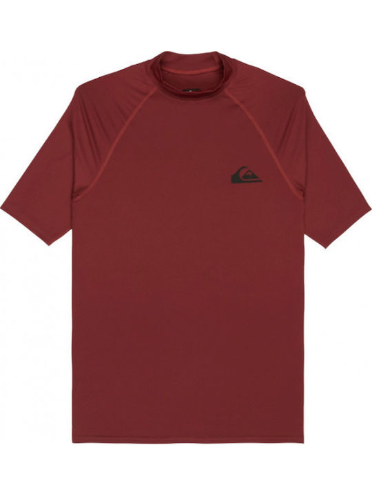 Quiksilver Everyday UPF 50+ Men Short Sleeve Sun Protection Shirt Red
