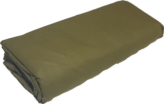 Le Blanc Sheet for Single Bed with Elastic 100x200+20cm. Cotton Line Haki