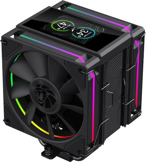 GameMax Sigma 620 LCD CPU Cooler Dual Fan for Socket AM4 AM5 1200 1700 with ARGB Lighting